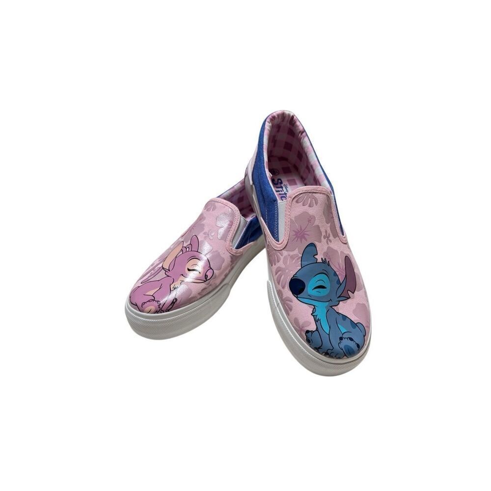 Women's Disney Stitch Low Top Slip On Sneaker Size 8.5
